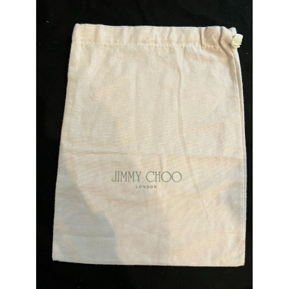 Jimmy Choo Storage Drawstring Dust Bag Cover Pouch Beige 13,5" X 10,5"